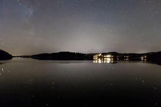 Åbyfjorden, town lights — placeholder photograph, not by the site owner.